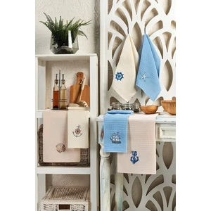 6 Parça %100 Pamuk 40 x 60CM Deniz Desenli Mutfak Havlusu Seti Mutfak Kurulama Bezi Seti Alantech