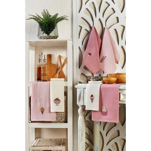 6 Parça %100 Pamuk 40 x 60CM Dondurma Desenli Mutfak Havlusu Seti Mutfak Kurulama Bezi Seti Alantech