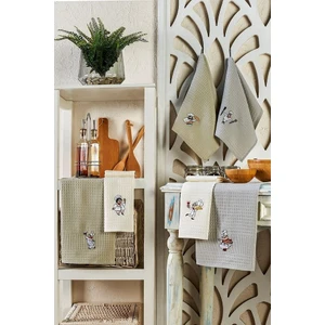 6 Parça %100 Pamuk 40 x 60CM Şef Desenli Mutfak Havlusu Seti Mutfak Kurulama Bezi Seti Alantech