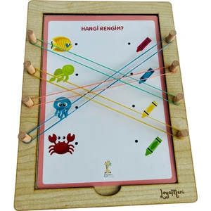 Lastikli Eşleme Tablası, Ince Motor Etkinlik, Okulöncesi, Özel Eğitim Etkinlik Seti