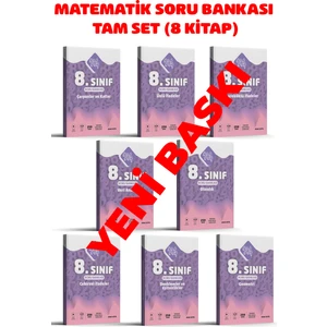 8. Sınıf Lgs Matematik Soru Bankası Tam Set - Toplam 2000 Soru 8 Kitap