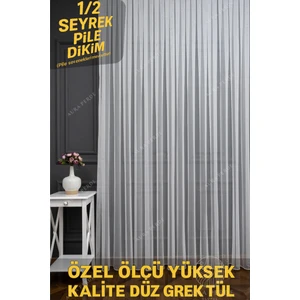  Grek Tül (1/2) Seyrek Pile Her Odaya Uygun Etek Kurşunlu Tül Perde