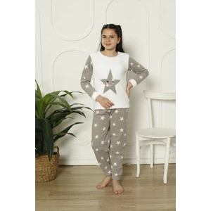 Kışlık Polar Yıldızlı Çocuk Pijama Takım