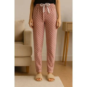 Puantiyeli Polar Kadın Pijama Alt