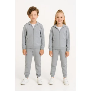 Unisex Çocuk Fermuarlı Kapüşonlu Okul Eşofman Takımı - 25002