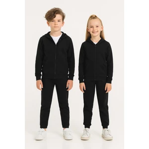 Unisex Çocuk Fermuarlı Kapüşonlu Okul Eşofman Takımı - 25002