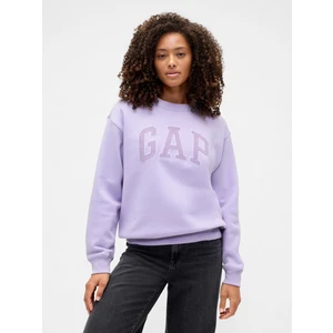 Kadın Mor Relaxed Gap Logo Sweatshirt