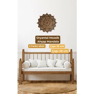 Bohem Dekoru Ham Ahşap Mandala Duvar Süsü Salon Dekoratif MDF Tablo