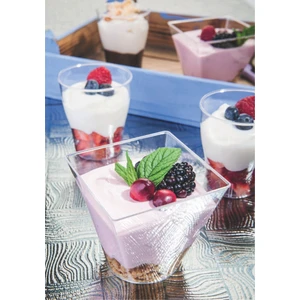 60CC Mika Kubik Kase Prizma Üçgen Tatlı Sunum Meze