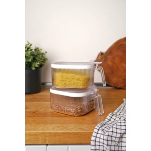 Şeffaf Erzak Kabı 1,1 Lt – Hava Geçirmez ve Kapaklı Saklama Kabı 2'li Set