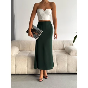 Ithal Saten Kumaş Balık Form Kadın Etek