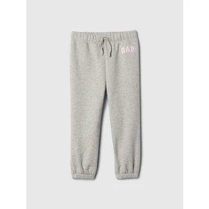 Kız Bebek Gri Gap Logo Kalp Desenli Pull-On Jogger Fleece Eşofman Altı