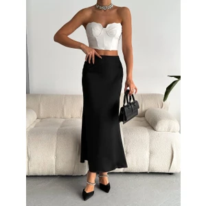 Ithal Saten Kumaş Balık Form Kadın Etek