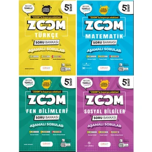 Günay Yayınları 5. Sınıf Zoom Serisi Türkçe Matematik Fen Bilimleri Sosyal Bilgiler Soru Bankası Seti 2026 Güncel Basım