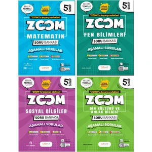 Günay Yayınları 5. Sınıf Zoom Serisi Matematik Fen Bilimleri Sosyal Bilgiler Din Kültürü ve Ahlak Bilgisi Soru Bankası Seti 2026 Güncel Basım