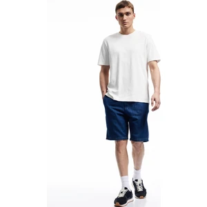Beli Bağcıklı Cep Detaylı Bermuda Oversize Jean Şort