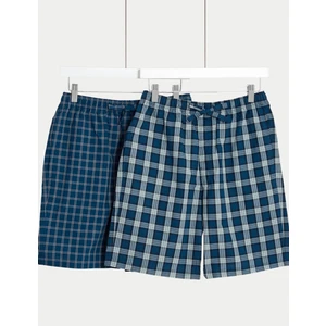 Marks & Spencer Saf Pamuklu 2'li Regular Fit Pijama Altı