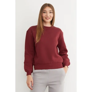 3 Iplik Basic Bisiklet Yaka Sweatshirt