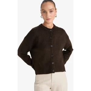 Regular Fit Bisiklet Yaka Düğmeli Triko Hırka F3031AX25WN