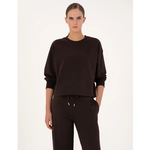 Pierre Cardin Kadın Kahverengi Oversize Sweatshirt 50314963-VR029