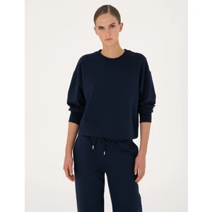 Pierre Cardin Kadın Lacivert Oversize Sweatshirt 50314963-VR033