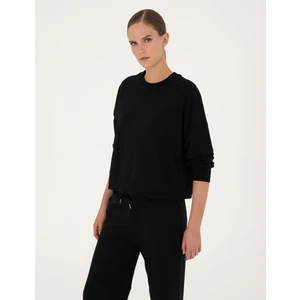 Pierre Cardin Kadın Siyah Oversize Sweatshirt 50314963-VR046
