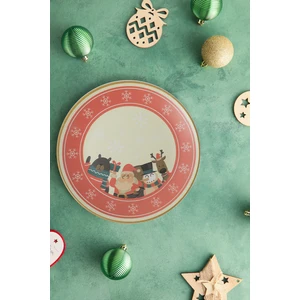 Yılbaşı New Year Sevimli Noel Baba Servis Tabağı 26 cm 21654