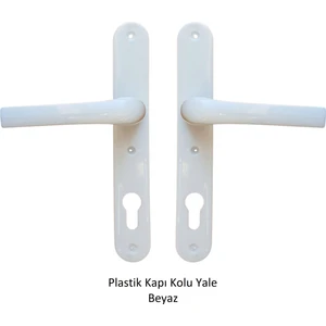 Pimapen Pvc Plastik Kapı Kolu Demirli Yale Beyaz