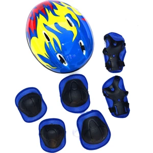 3-6 Yıl Çocuklar Kask Bisiklet 7 Adet/takım Ultralight Çocuk Koruyucu Donanım Kızlar Bisiklet Sürme Kask Bisiklet Kap B (Yurt Dışından)