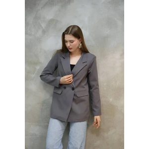 Kadın Tek Düğmeli Blazer Ceket
