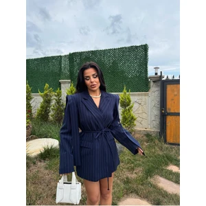 Tasarım Bağlamalı Oversize Blazer Ceket