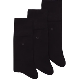 Pamuklu Siyah Üçlü Çorap Seti