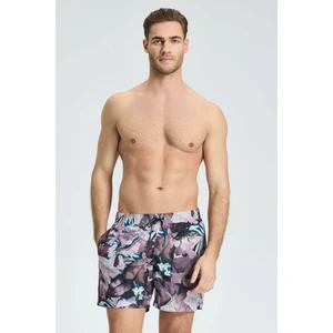 Tropikal Desenli Pembe Quick Dry Mayo