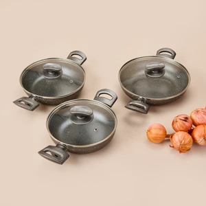 Granit Cam Kapaklı 6 Parça Sahan Set
