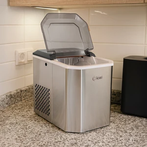 KIM-4792S Çelik Gövde Buz Makinesi - Inox / Siyah
