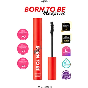 Uzun ve Kıvrık Görünüm Sunan A'PIEU Born To Be Madproof Lengthening&Volumizing Mascara (No.01)