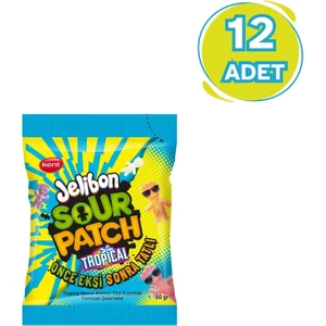 Sour Patch Tropikal Meyve Aromalı Yumuşak Şekerleme 80 gr - 12 Adet