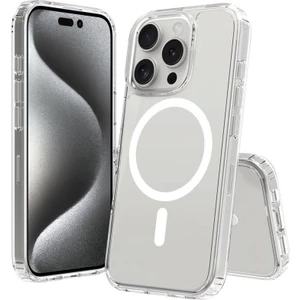 iPhone 16 Pro Max Magsafe Kılıf Sert Yapılı ve Şeffaf Sararmaz Premium Silikon Kapak Ryc/embos