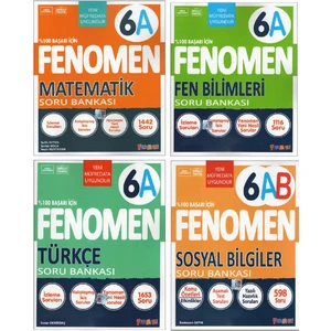 Fenomen 6 .sınıf 6A Türkçe+Matematik+Fen+Sosyal Soru Bankası ( 4 Kitap)