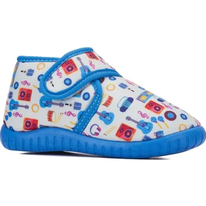 Günlük Kız Erkek Çocuk Panduf Ev Ayakkabısı Esnek Kaymaz Taban Cırtlı Kreş Anaokulu Ayakkabı 263