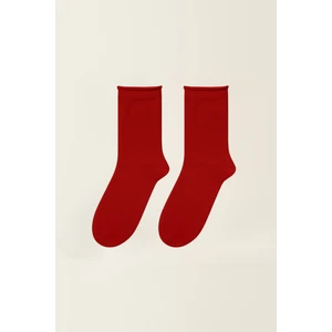 Kadın Harold Bambu Lastiksiz Soket Çorap Bordo