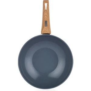 Fiesta Seramik Wok Tava - Siyah / Açık Kahverengi - 28 cm