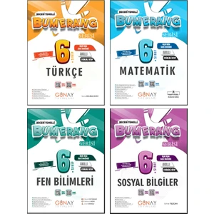 Günay Yayınları 6. Sınıf Bumerang Serisi Etkinlikli Türkçe Matematik Fen Bilimleri Sosyal Bilgiler Seti 2026 Güncel Basım