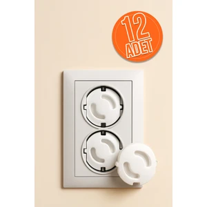 Çocuk Emniyeti Için Priz Kapatıcı – 12’li Paket | Kalın Tip Plastik, Bebek Koruyucu Priz Koruyucu