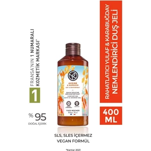 Yves Rocher Duş Jeli - Nemlendirici Rahatlatıcı Yulaf & Karabuğday -SLS,SLES İçermez,Vegan-400ml