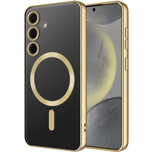 noktaks - Samsung Galaxy S24 Plus - Kılıf Kamera Korumalı Magsafe Wireless Şarj Özellikli Demre Kapak - Gold - T30202