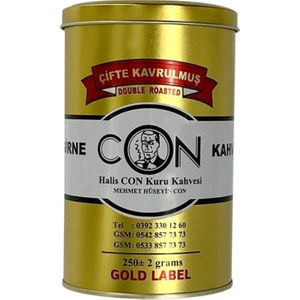 Con Kahve Halis Girne Çifte Kavrulmuş Türk Kahvesi - 250 Gram - Teneke Kutu
