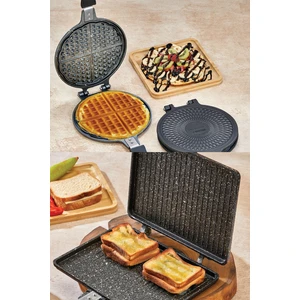 Granit Waffle ve Tost Tavası Seti
