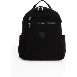 Unisex Suya Dayanıklı Krinkıl Kumaş Çok Gözlü Krem Laptop Okul ve Sırt Çantası