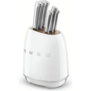 50's Style Beyaz Retro 6'lı Blok Bıçak Seti